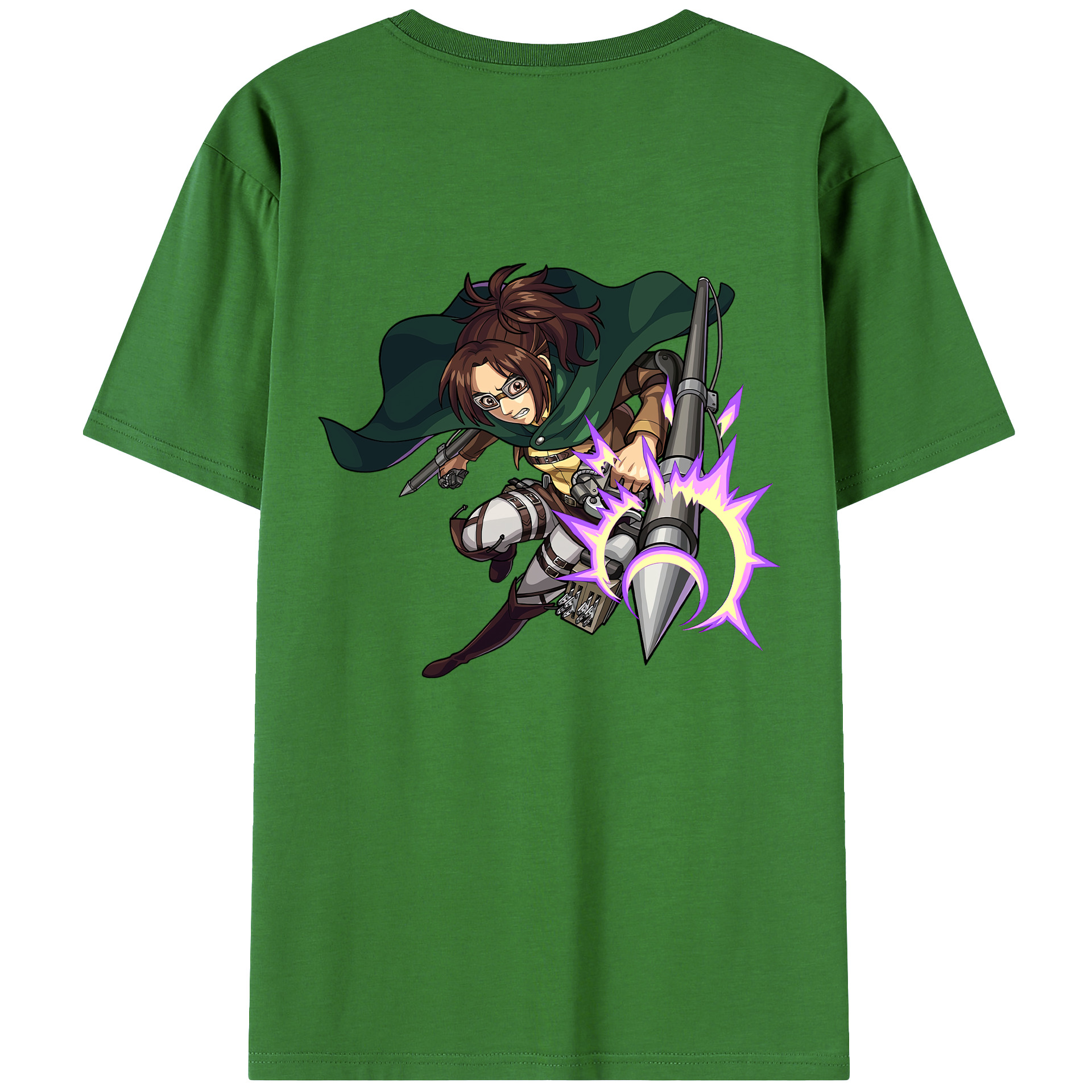 （画像用） 進撃の巨人 ハンジ·ゾエ Attack on Titan Hanji Zoe レディース半袖Tシャツ(バックプリント)